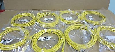 8 x Cat6 UTP 24 AWG Flush Moulded Patch Lead Yellow 2m - Product Code: 60 5020
