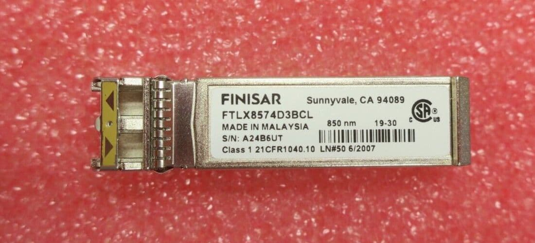 8x FINISAR FTLX8574D3BCL 10GBASE-SR 400m 850nm SFP Optical Transceiver ...