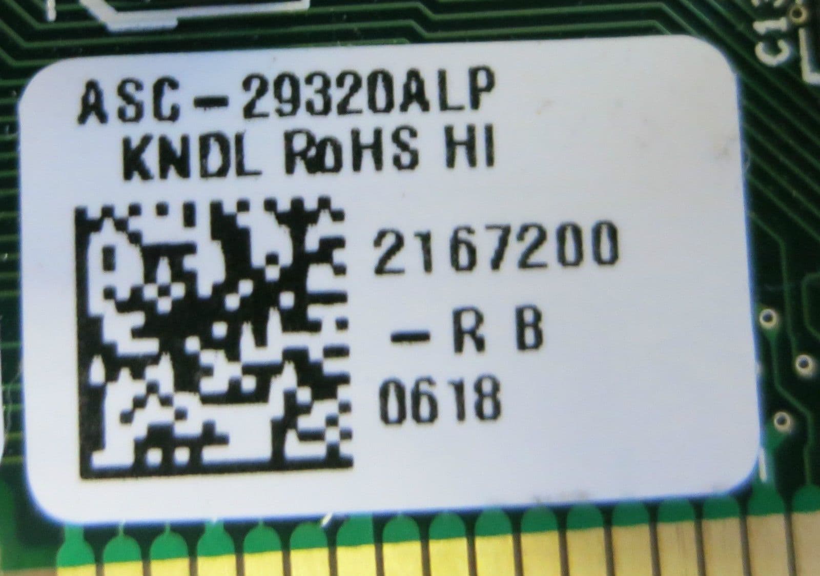 Adaptec 29320ALP 39R8750 PCIX Ultra320 SCSI Single Channel Controller Card