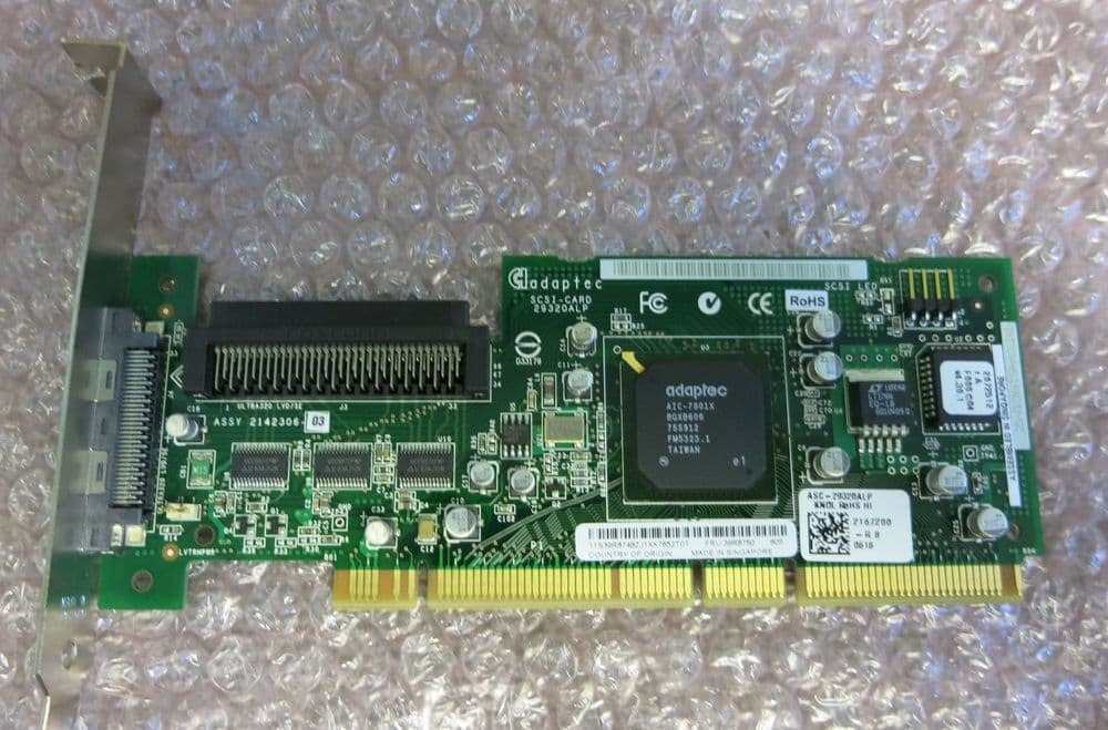Adaptec 29320ALP 39R8750 PCIX Ultra320 SCSI Single Channel Controller Card