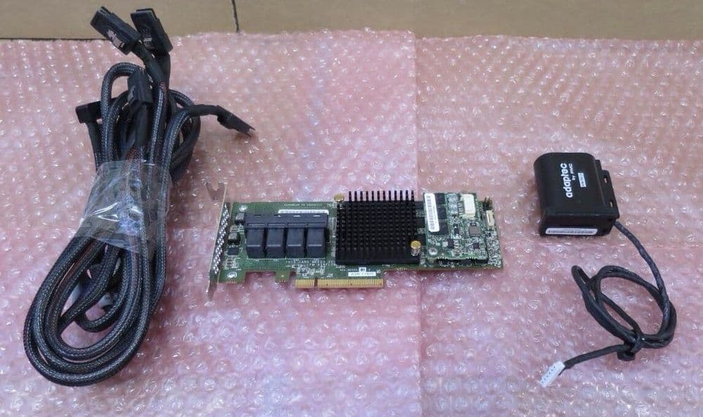 Adaptec ASR-71605 1GB Cache 16-Port 6Gbps Raid 4x mini SAS HDD Cables ...
