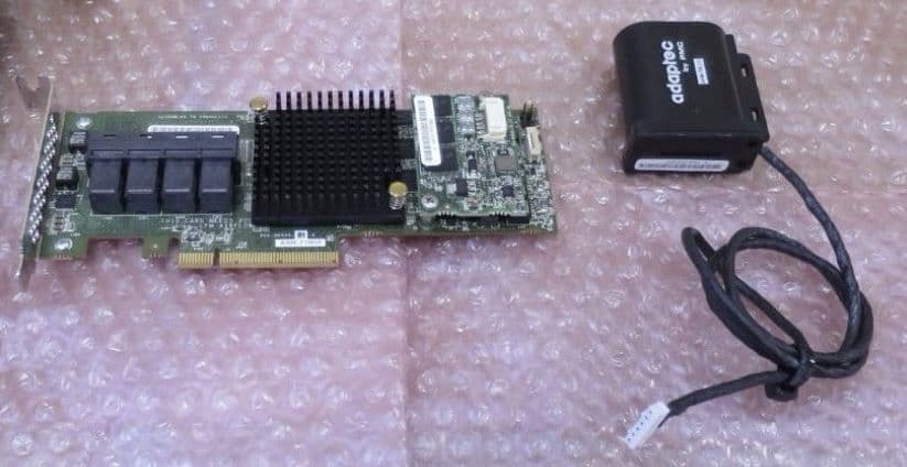 Adaptec ASR-71605 1GB Cache 16-Port 6Gbps Raid controller Battery