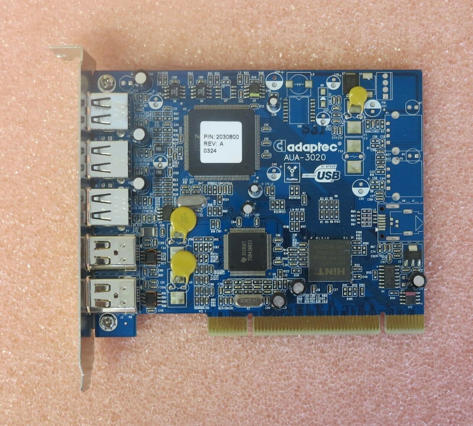 Adaptec DuoConnect AUA3020 3 Port USB 2 Port Firewire Adapter Card