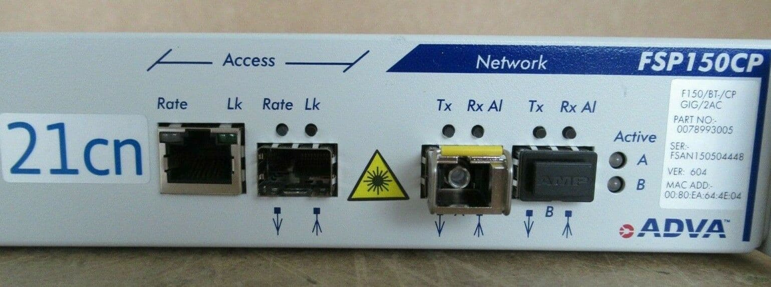 ADVA FSP150CP Optical Fibre Access Switch F150/BT/CP/GIG/2AC