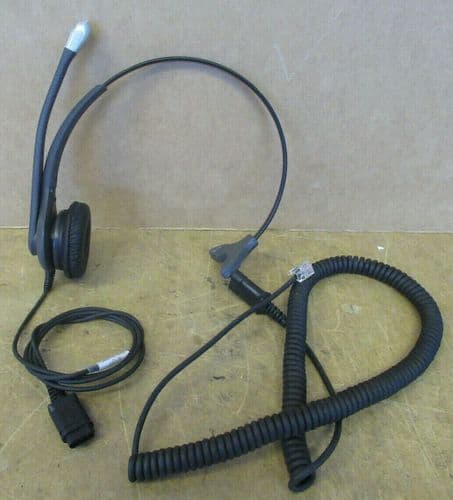 Agent Headsets 700WB Monaural Single Ear Noise Cancelling Wired Headset