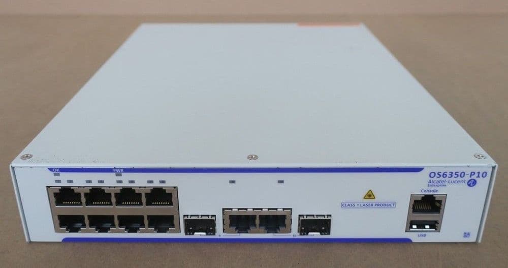 AlcatelLucent OmniSwitch OS6350P10 8x10/100BaseT PoE 2x1Gb RJ45/SFP