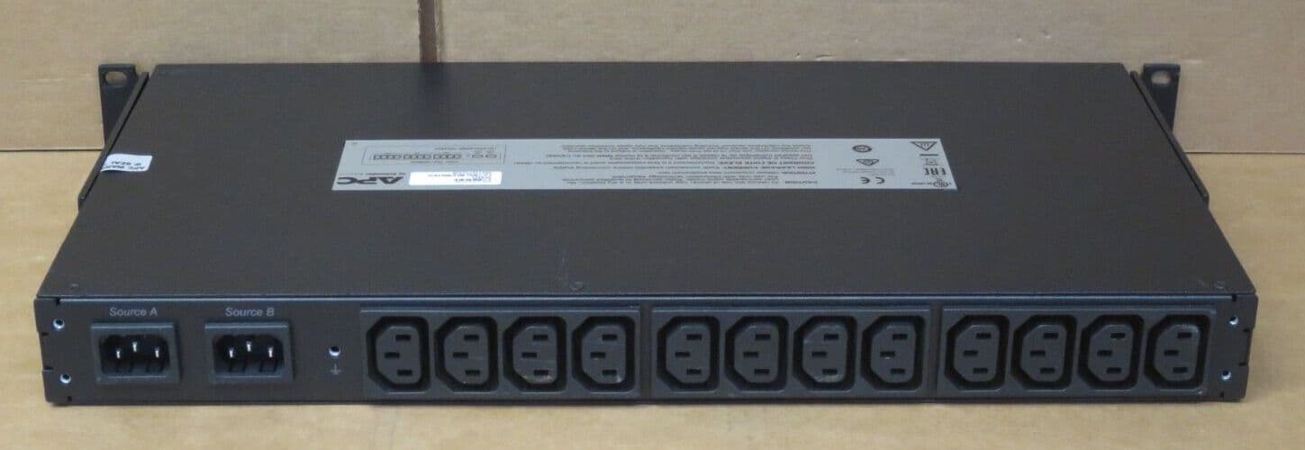 APC AP4421 1U Rack Mount Automatic Transfer Switch ATS PDU 10A 2000VA ...