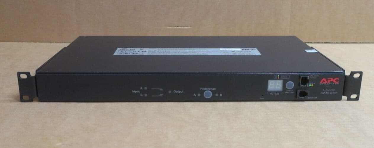 APC AP7723 Rack ATS Automatic Transfer Switch 2x C20 IN 8x C13 1x C19 OUT