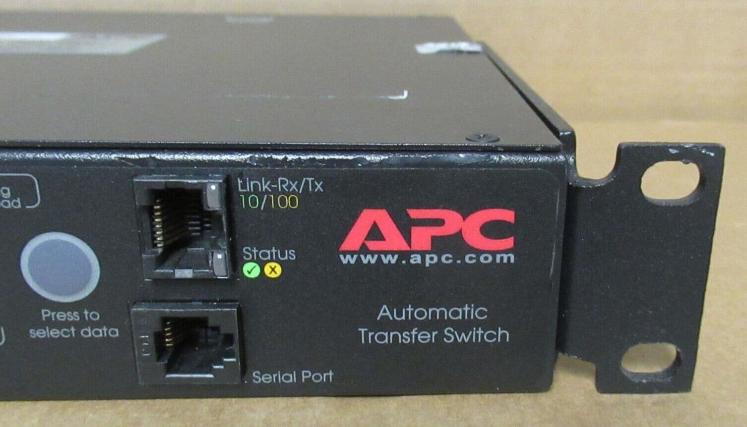 APC AP7723 Rack ATS Automatic Transfer Switch 2x C20 IN 8x C13 1x C19 ...