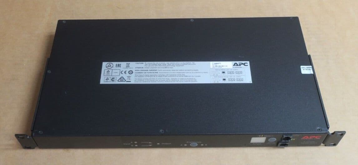 APC AP7723 Rack ATS Automatic Transfer Switch 2x C20 IN 8x C13 1x C19 OUT