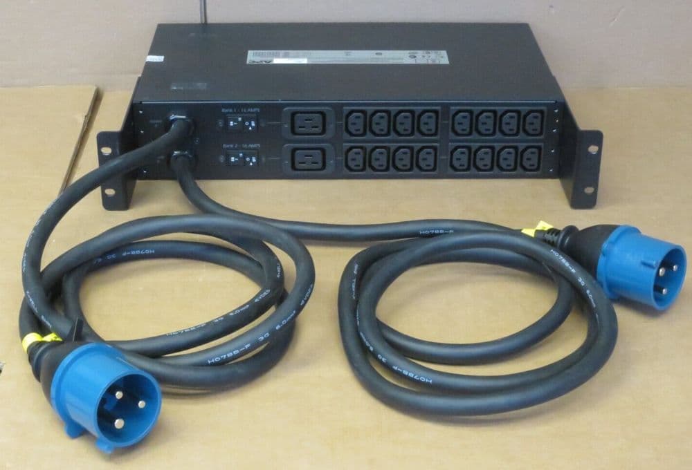 APC AP7724 2U ATS Automatic Transfer Switch Rack Mount PDU 230V 32A ...