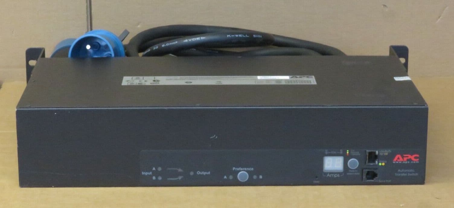 APC AP7724 2U ATS Automatic Transfer Switch Rack Mount PDU 230V 32A ...