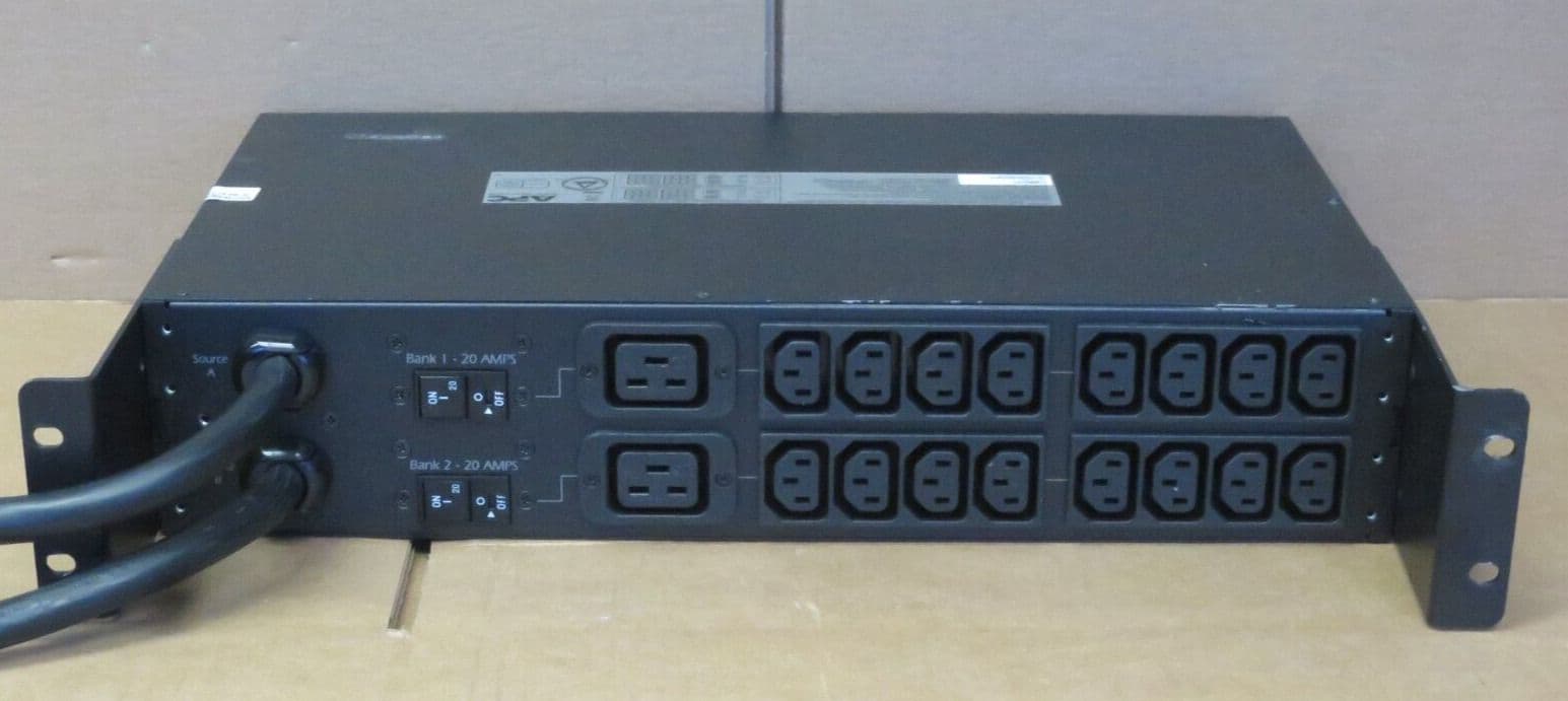APC AP7732 2U ATS Automatic Transfer Switch Rack Mount PDU 208V 30A ...
