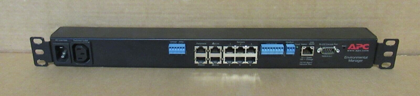 APC AP9340 Environmental Manager Temperature SNMP Monitoring System ZeroU
