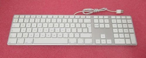 Apple A1243 MB110LLA QWERTY UK Wired USB Aluminum Keyboard With Numeric Keypad