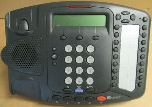 Aspect 3Com 3C10402A 3102 Desktop Charcoal VoIP Phone With Stand No AC Adapter