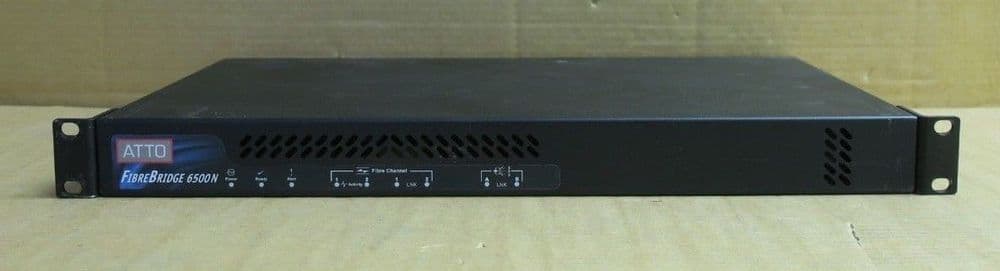 Atto FibreBridge 6500N FCBR-6500-DN1 8Gb FC to 6Gb SAS 4163-0032-R04 + 2x SFP