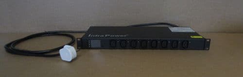 Austin Hughes InfraPower 16A PDU 1U 8x C13 To 1x UK Plug H8C13-16A-W/F_C20/3B-1