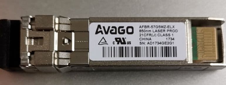 Avago-Qlogic AFBR-57F5MZ-QL 16Gb/s SFP+ Fiber Channel Transceiver – 1310nm, 10km, Duplex LC