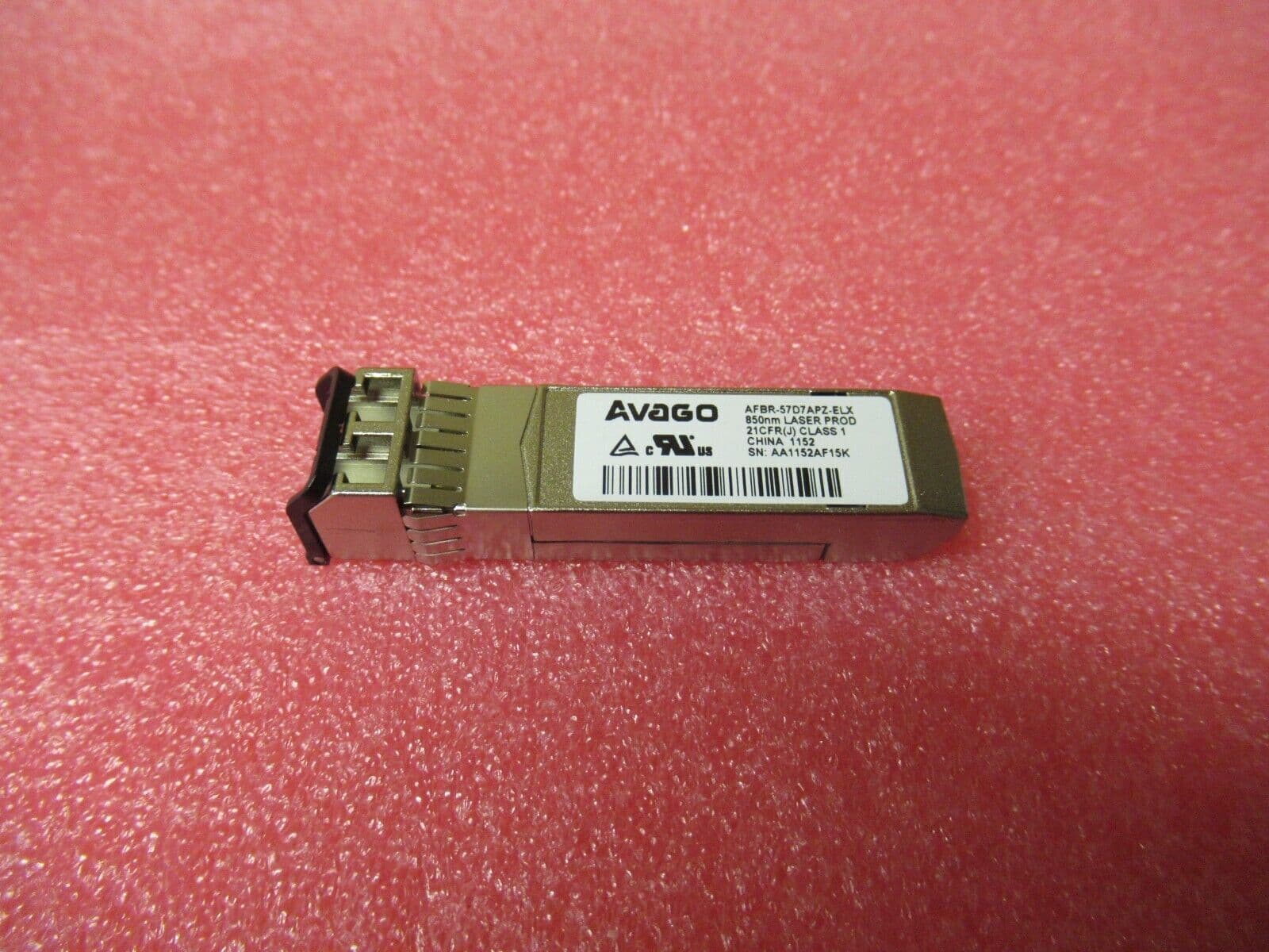 Lot Of 10 Avago/Emulex AFBR-57F5MZ-ELX SFP+ Modules – 16/8/4GFC Multirate 850nm – Used, Working