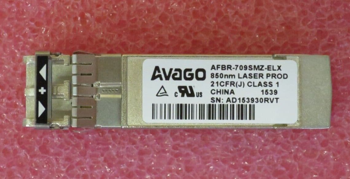 AVAGO SFP AFBR-709SMZ-ELX 10Gb Ethernet 850 nm 10GBASE-SR/SW SFP ...