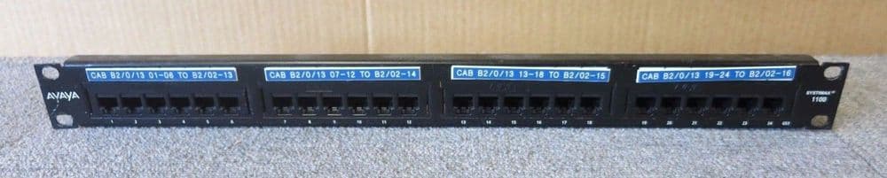 Avaya 1100PSE Systimax 1100 24 Port Cat 5e RJ45 1U 19" Patch Panel