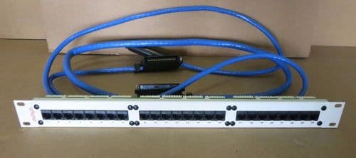 AVAYA 24 PORT PATCH PANEL RJ45 Cat-5 700012909 19" With 3 Data Cables Attached