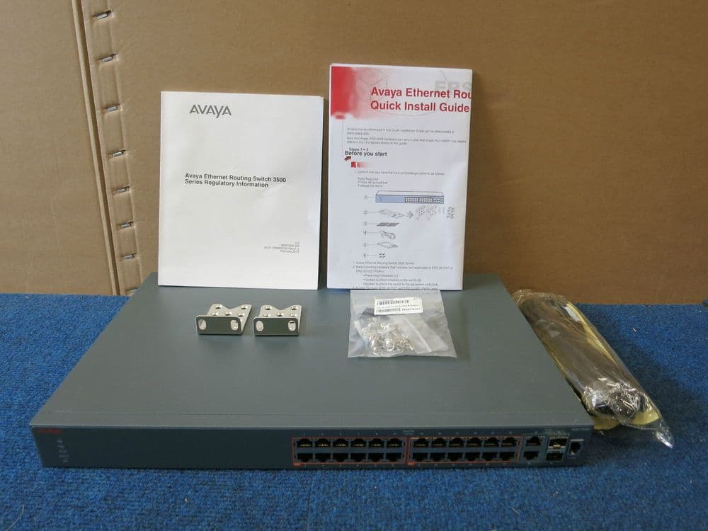 Avaya 3526T-PWR PoE 24 Port Ethernet Routing L3 Managed Switch AL3500A11-E6