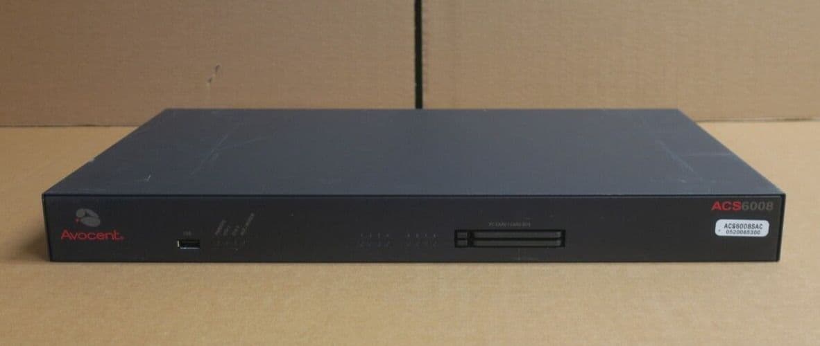 Avocent Box Avocent ACS 6008 8-Port Console Server SAC Single PSU Auxiliary Port ...