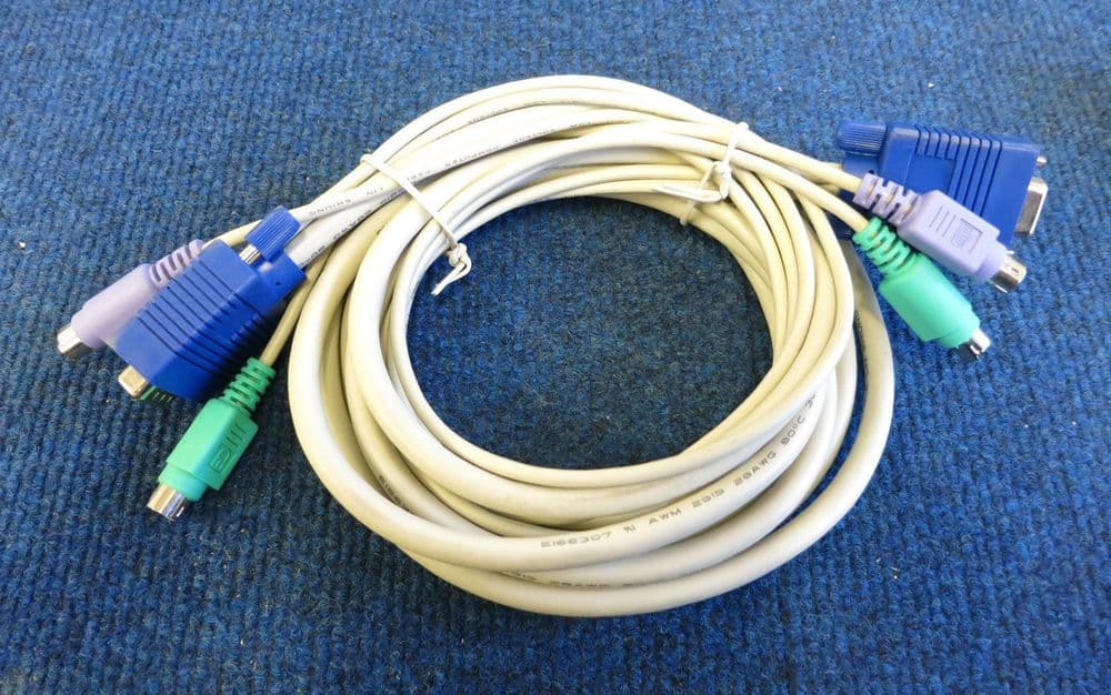 AWM E166307 Style 2919 PS2 Low Voltage KVM Computer Cable New