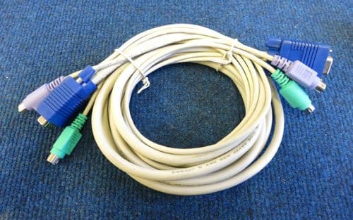 AWM E166307 Style 2919 PS2 Low Voltage KVM Computer Cable New