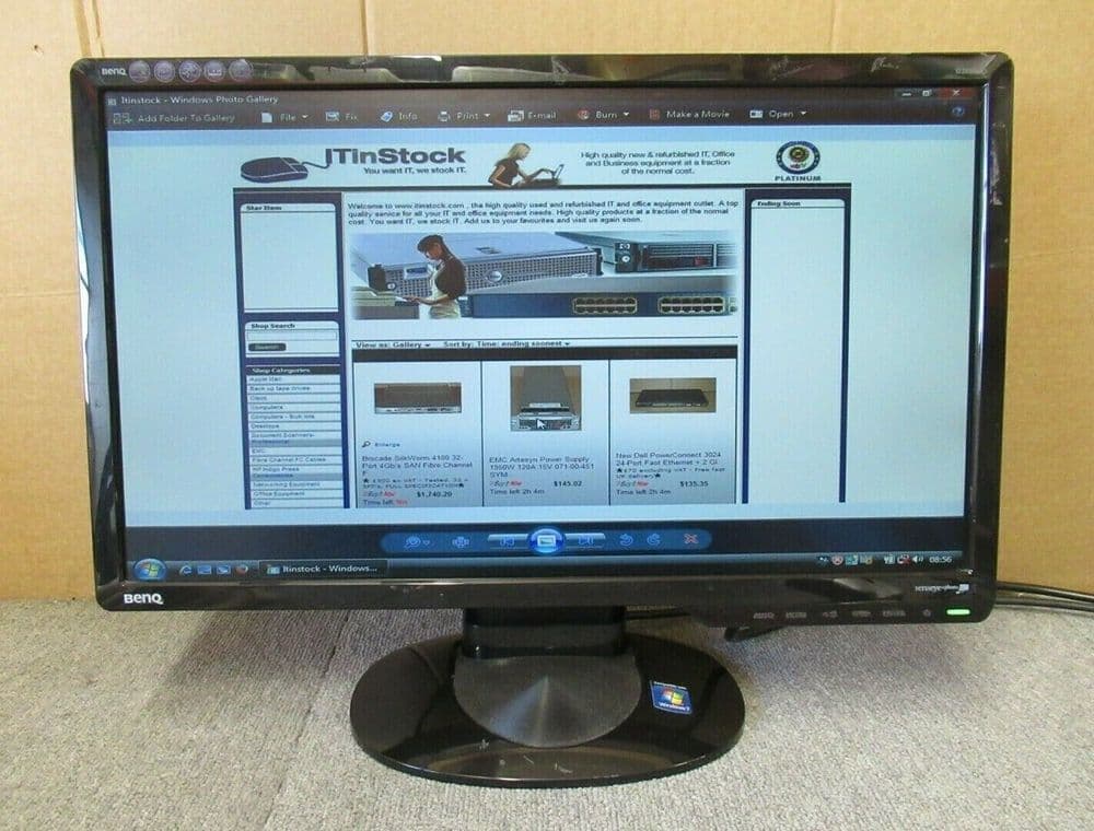BENQ G2020HD 9H L0XLA TBE Black 20" LCD TFT Widescreen Monitor VGA DVI-D