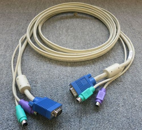 Black Box EHN408-0010 ServSwitch 10FT 3.0M KVM Computer Cable VGA-PS2