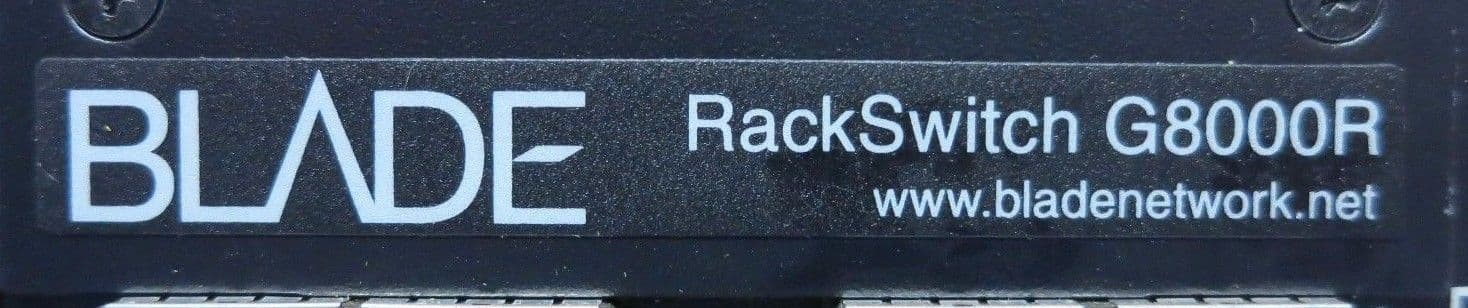 Blade G8000R RackSwitch 48 port Gigabit Ethernet 2x 10G SFP Network ...
