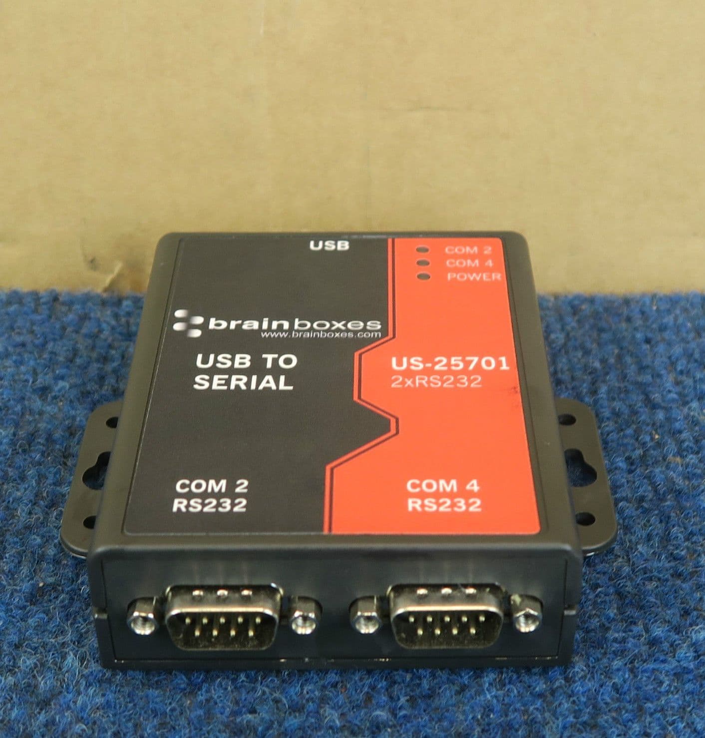 BrainBoxes US25701 USB To Serial 2 Port RS232 To USB Adapter
