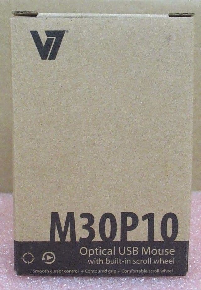 Brand New V7 M30P10-7E Optical USB Black 3 Button Wired Mouse