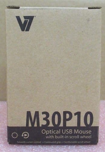 Brand New V7 M30P10-7E Optical USB Black 3 Button Wired Mouse