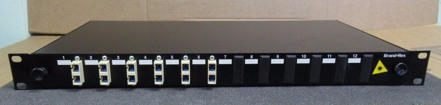 Brand-Rex 12 Port Optical LC single Mode 6 Way Fibre Patch Panel 1U