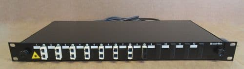 Brand-Rex 12 Port Optical LC single Mode 8 Way Loaded Fibre Patch Panel 1U