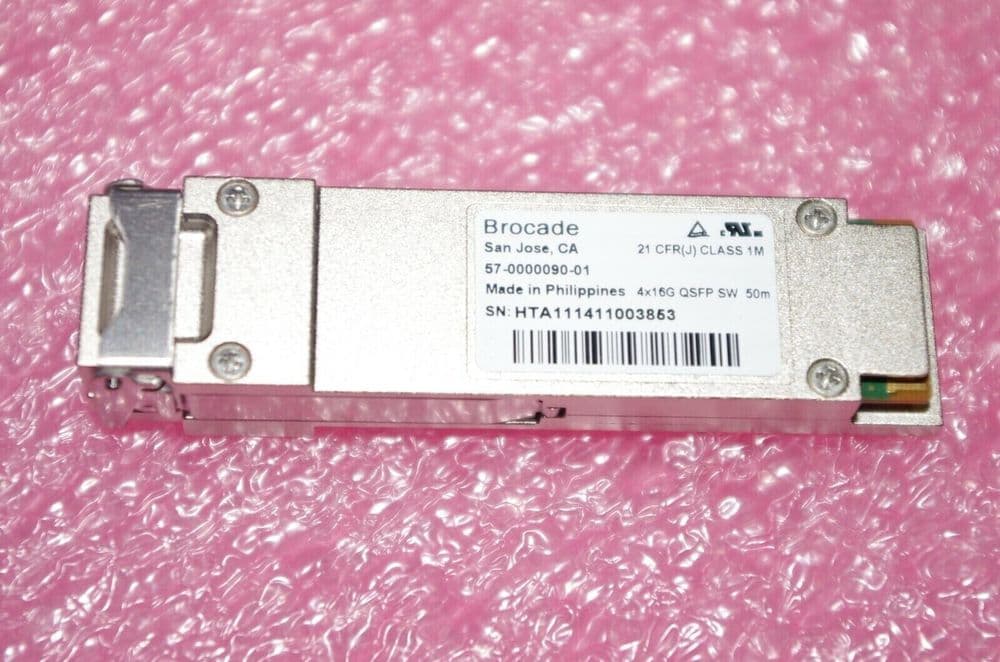 Brocade 4x 16G FC SW 50m 850nm QSFP Transceiver Module 57-0000090-01 ...