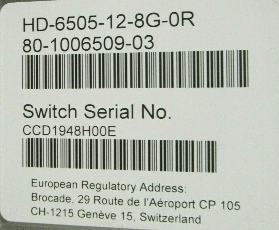 Brocade 6505 24 x 16G Ports Active 16GB FC Fibre Switch With x 2 Power