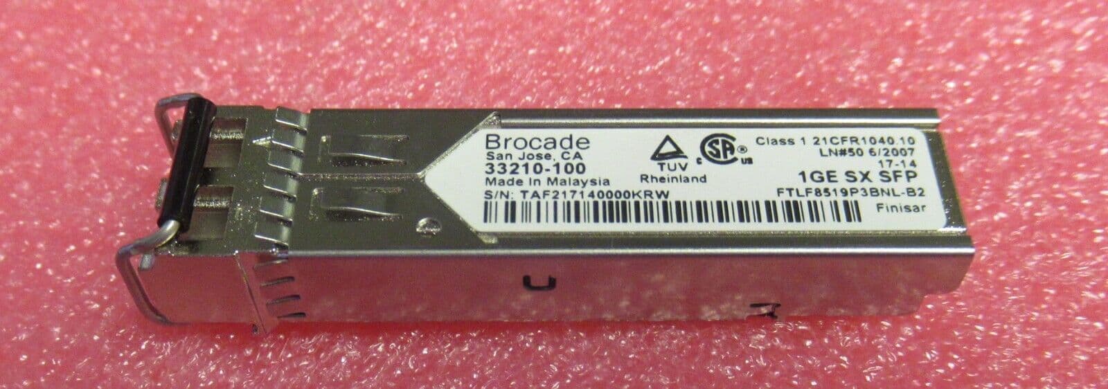 Brocade Finisar 1GE SX SFP 850nm Transceiver Module 33210100