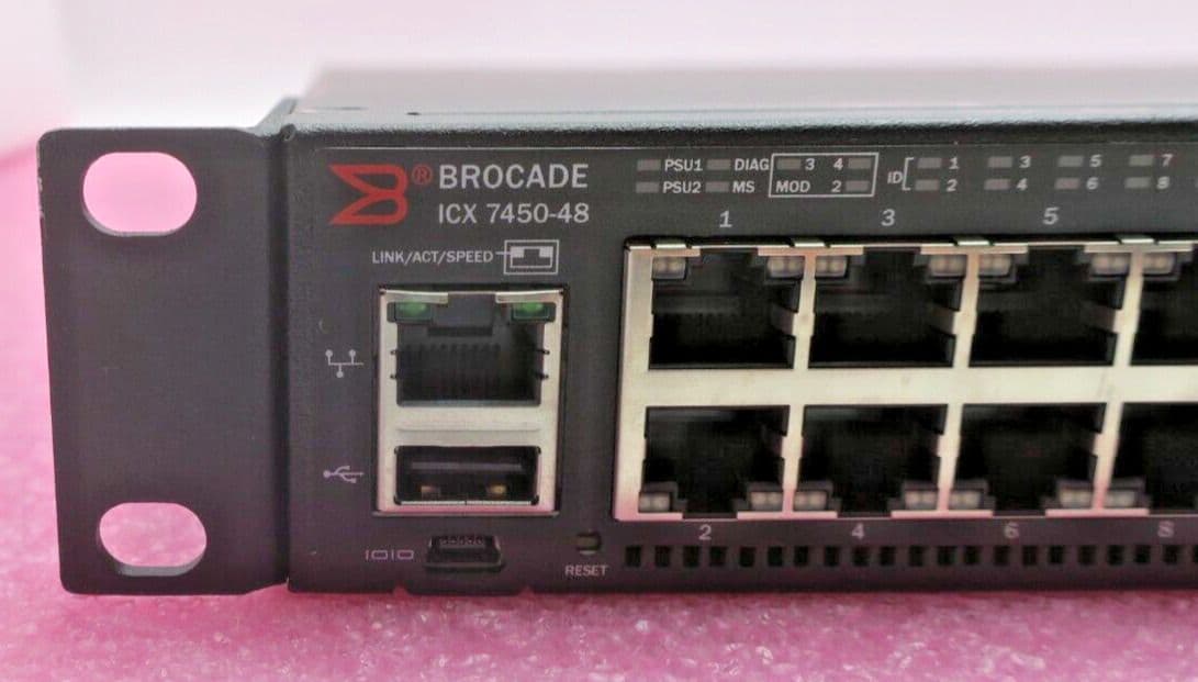 Brocade ICX 6610-24F 24ポートSFPスロット 8ポートSFP/SFP+スロット 4