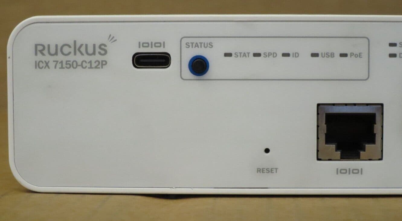 Brocade Ruckus ICX 7150 12-Port RJ45 PoE 2x 10Gb SFP Stack ICX7150-C12P ...