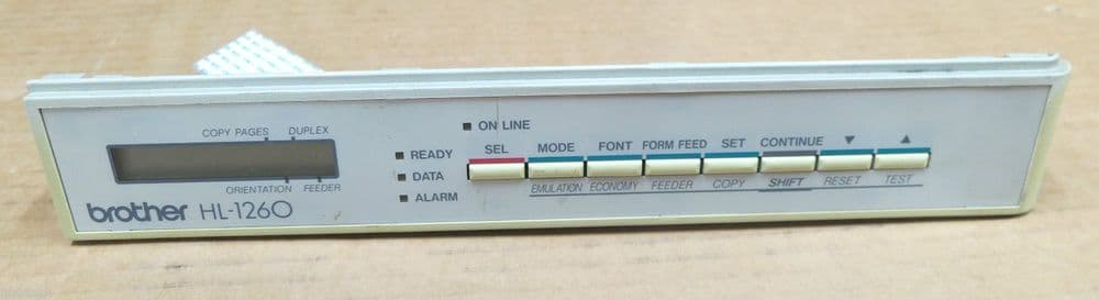 BROTHER 1260 OPERATOR CONTROL PANEL DISPLAY