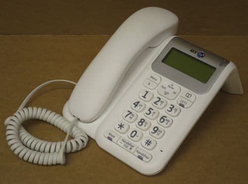 BT 061127 Decor 2200 White Corded Analog Office Desk Telephone