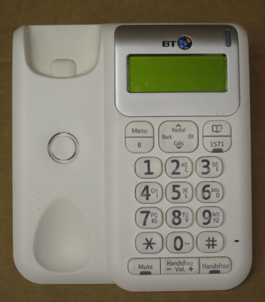BT 061127 Decor 2200 White Corded Analog Office Desk Telephone