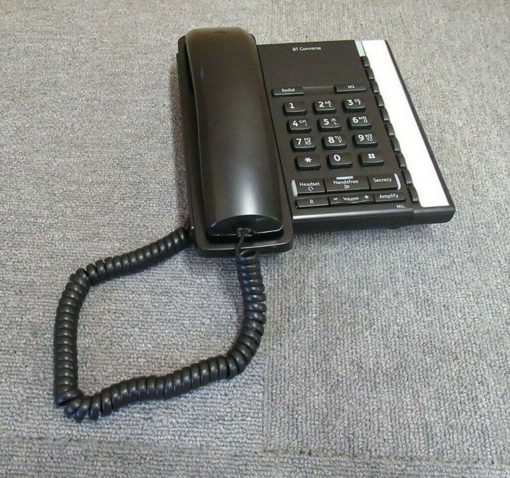 BT 40208 Converse 2200 Black Wall Mountable Corded Analog Office Telephone