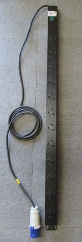 Cannon CP-XAR12-16 12 Way 13A UK Outlets Vertical Mount Right PDU With 16A Plug