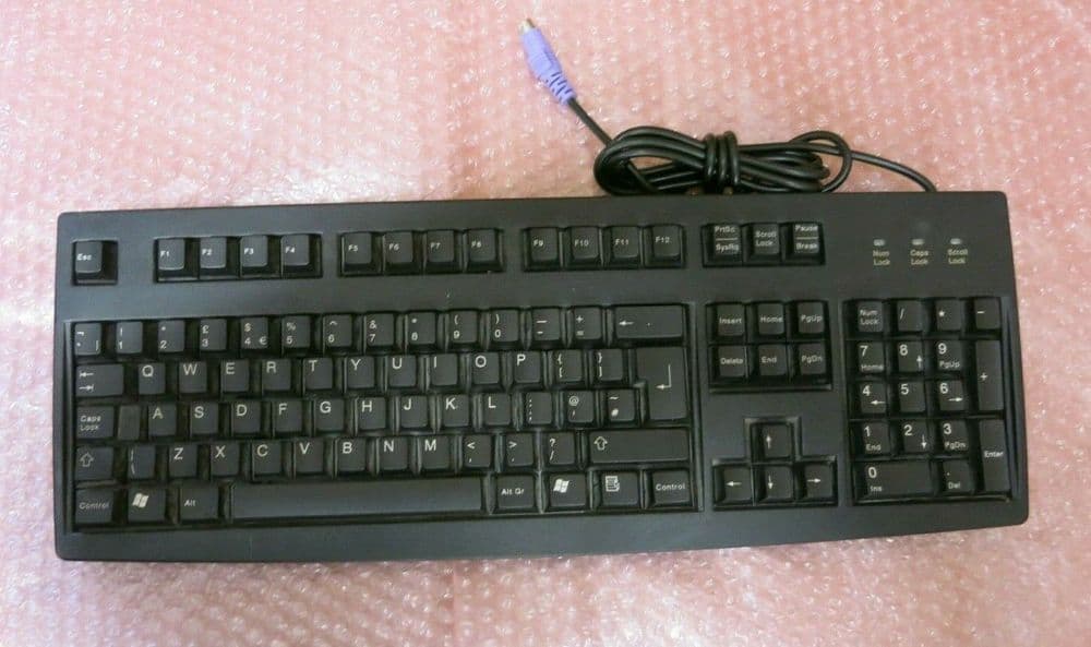 Cherry G83-6105LPQGB-2 D-91275 Classic Line Standard PS/2 PC keyboard UK black